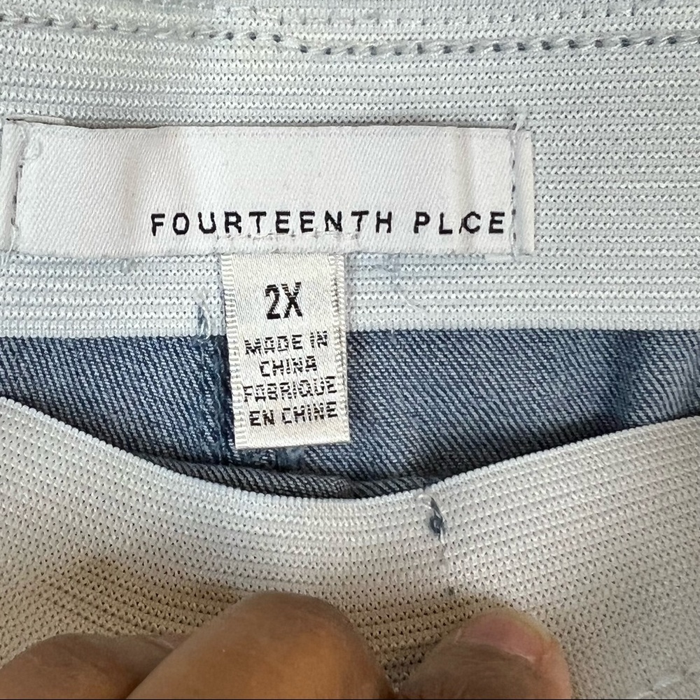 NWOT Fourteenth Place Seamed High Waist Pull On Flare Jeans - Picture 9 of 10